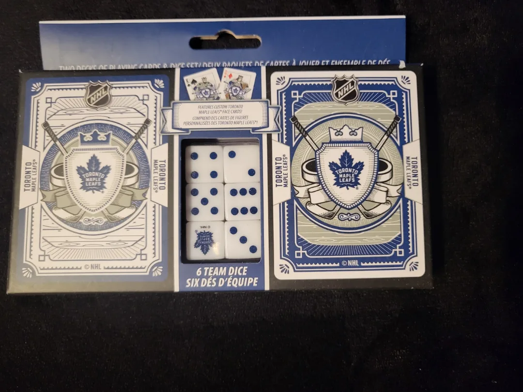Toronto Maple Leafs NHL Playing Cards and Dice Set🏒 thumbnail