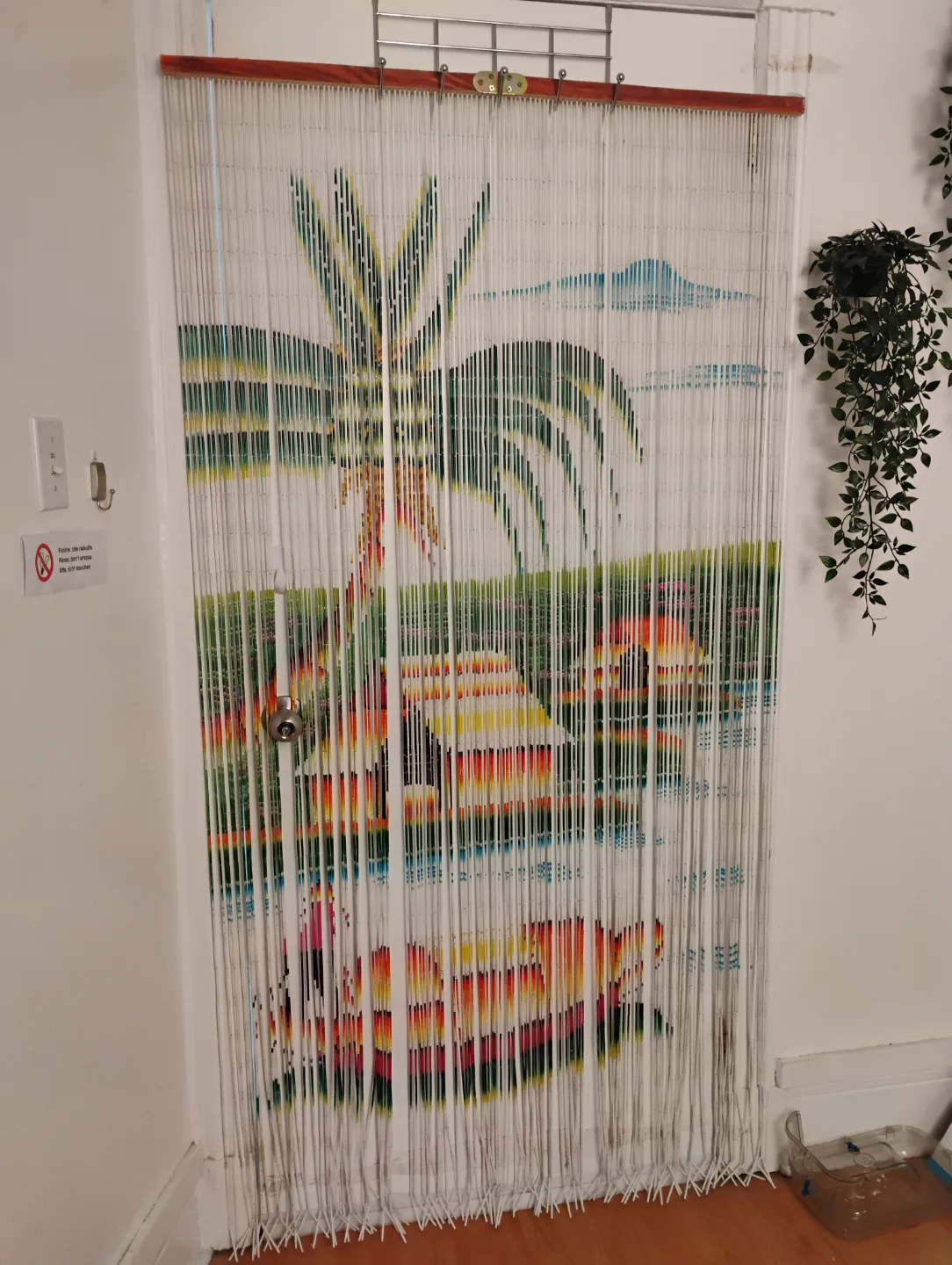 Beaded Door Curtain Tropical Scene thumbnail