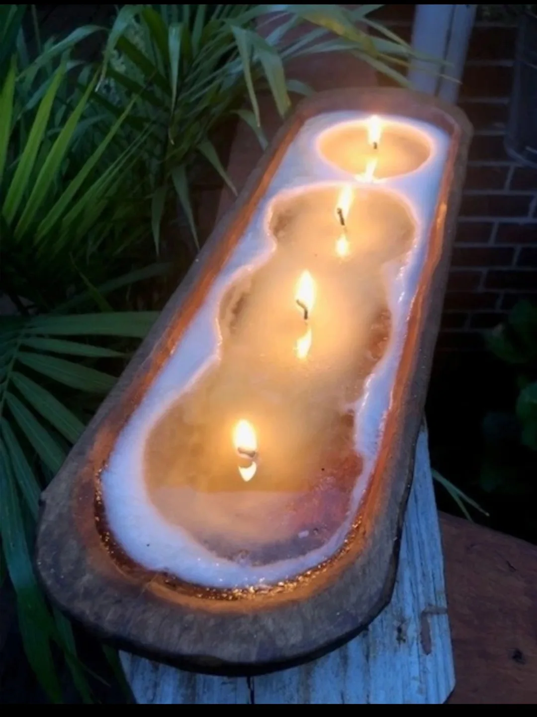 Farmhouse Dough Bowl Candle 19 inch, Soy Candle Home Decor image indicator(5)