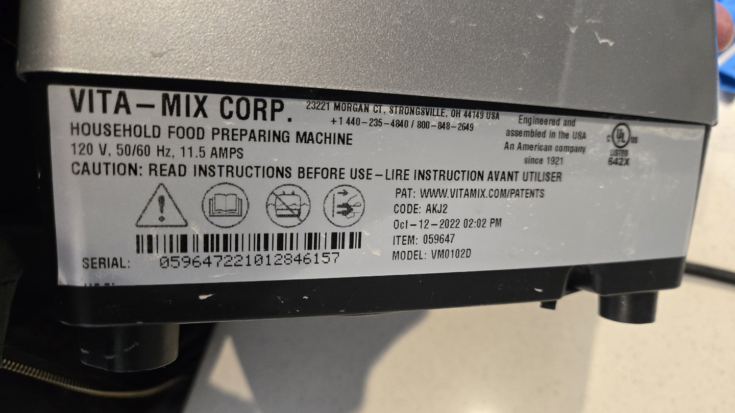 Vitamix VM0102D Household Food Preparing Machine - photo 2