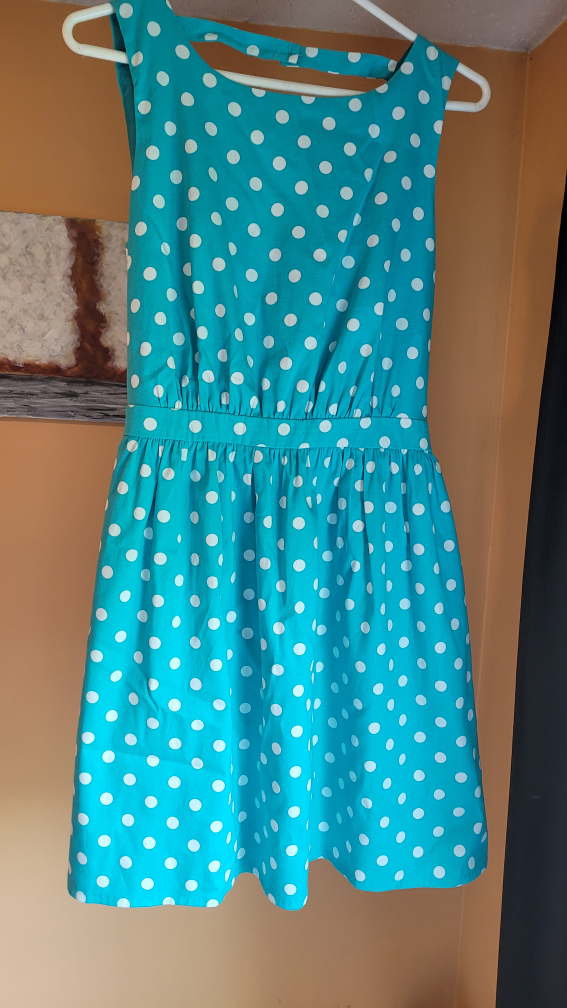 Cynthia Rowley Teal Polka Dot Dress Size 10
