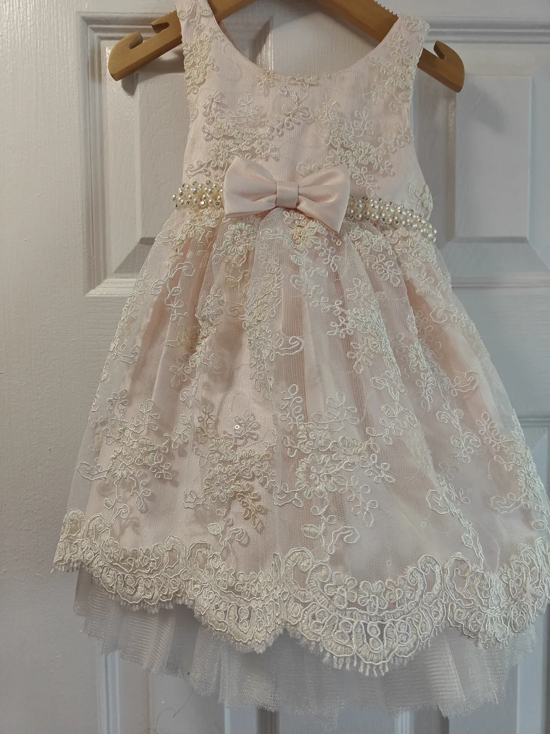 Adorable Pink Flower Girl Dress thumbnail