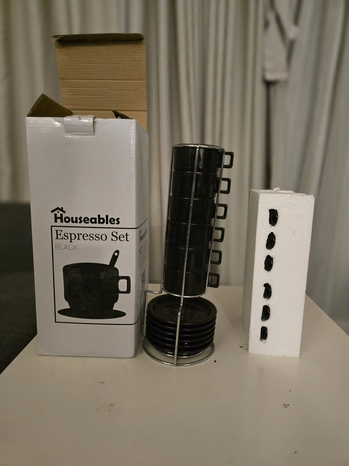 Black espresso set