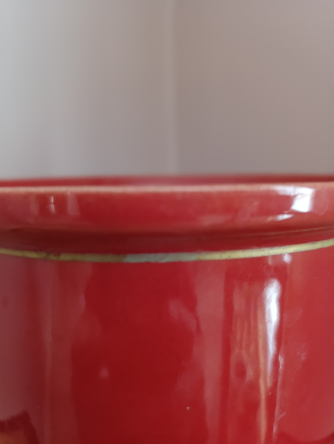 Red Ceramic Planter Pot - photo 3