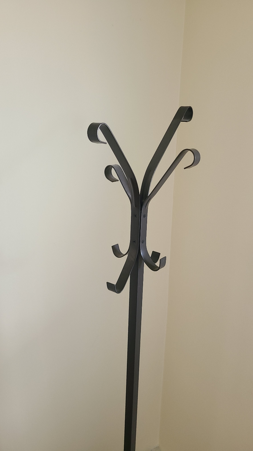 Black Metal Coat Rack Stand - photo 2