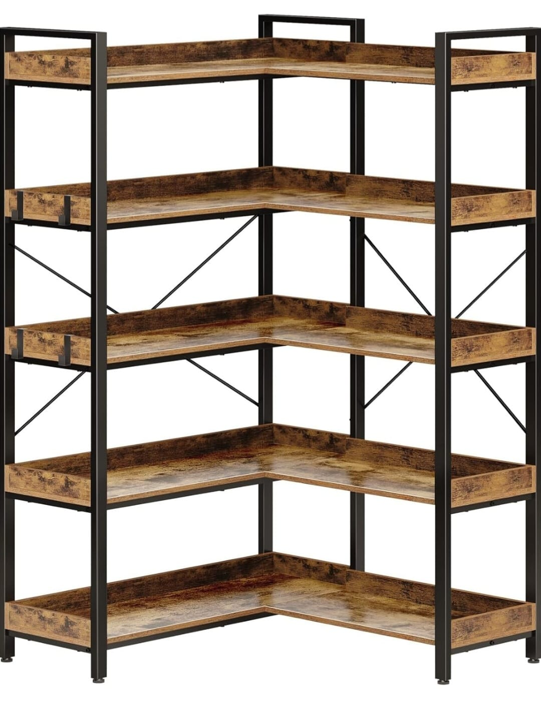 Rustic Industrial 6-Shelf Bookcase - Two Styles Available - photo 4