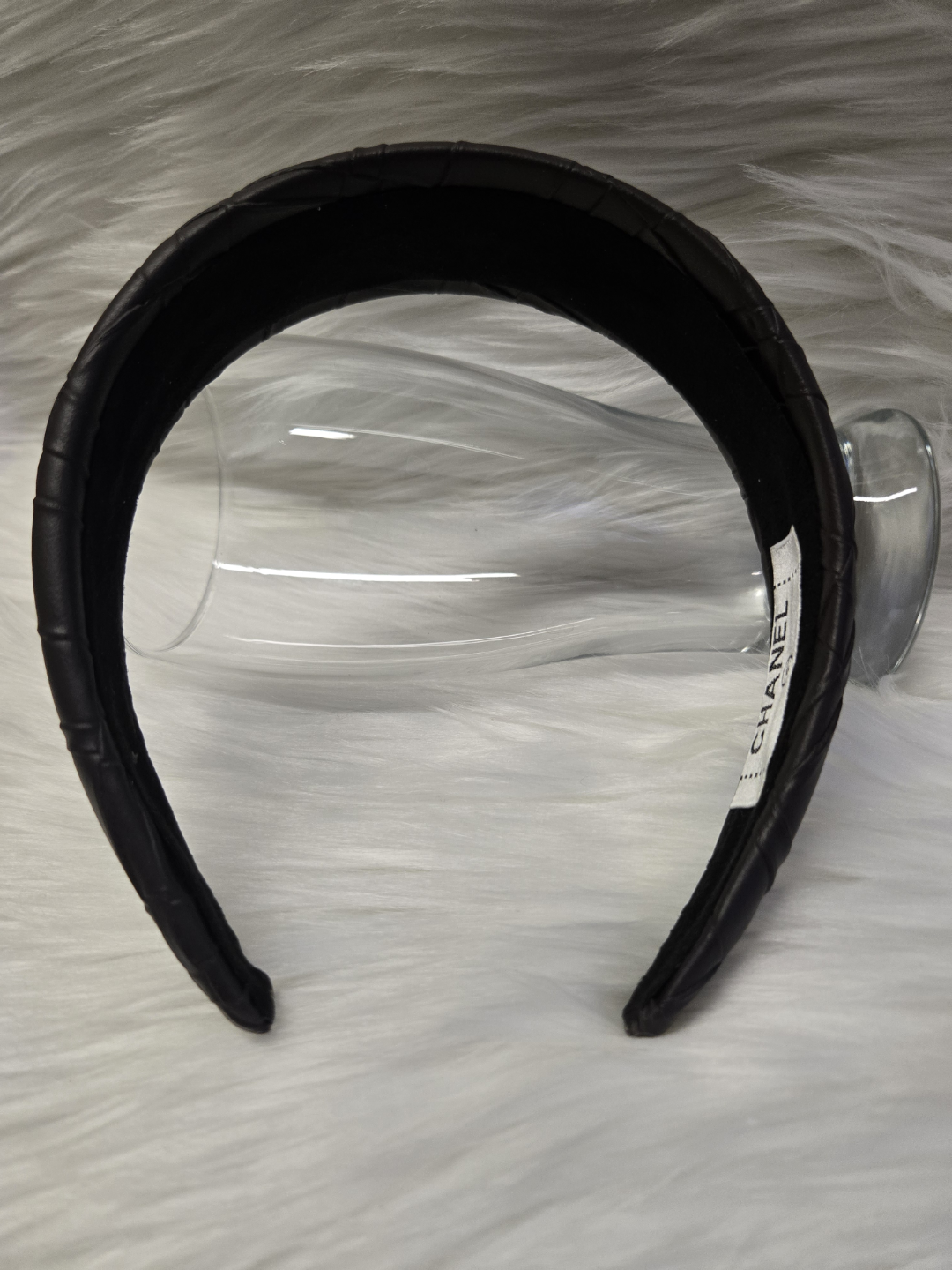 dark brown leather headband *new - photo 3