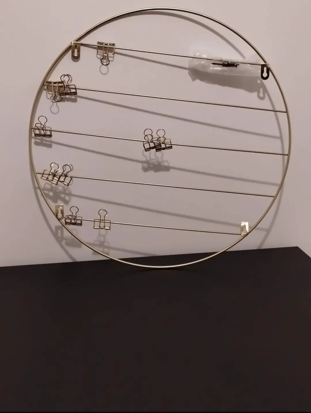 Gold Circular Photo Display with Clips thumbnail