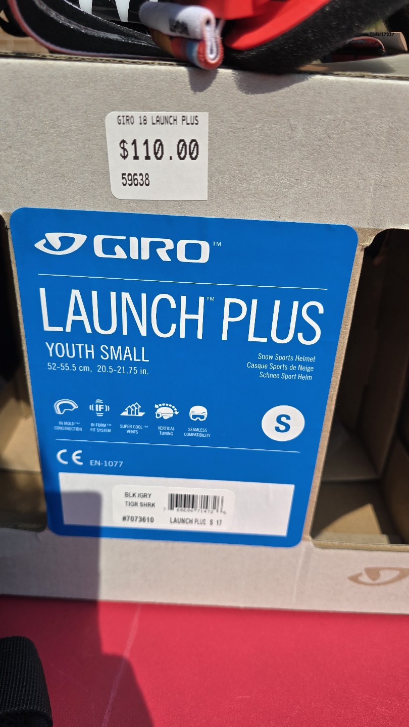 Giro Launch Plus Youth Small Snow Helmet - Shark Design - photo 2