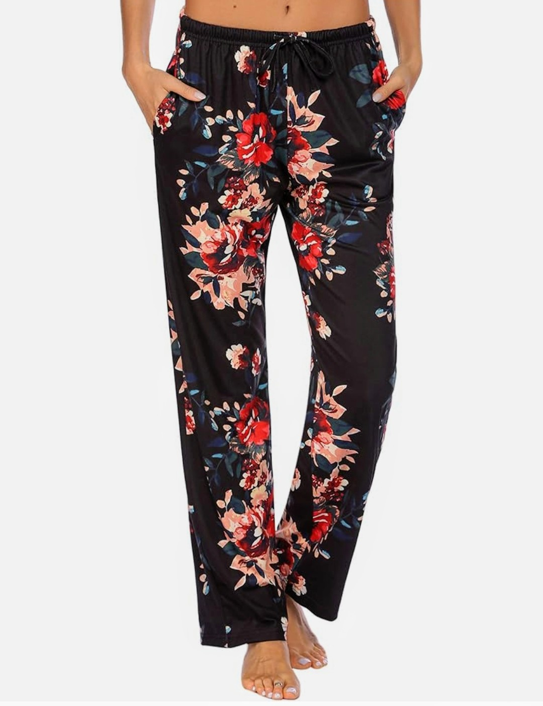 Women's Floral Print Lounge Pants - Size Large - photo 2