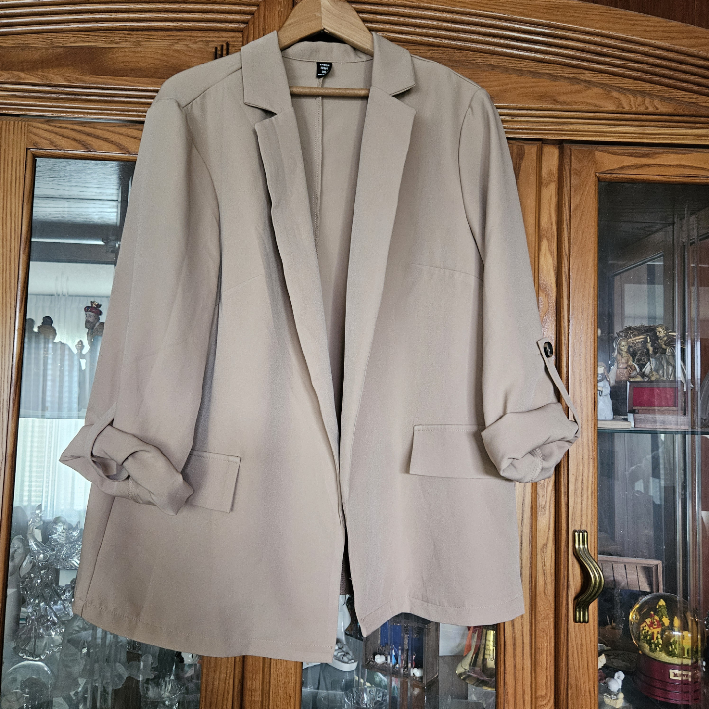 SHEIN CURVE 1XL Beige Blazer