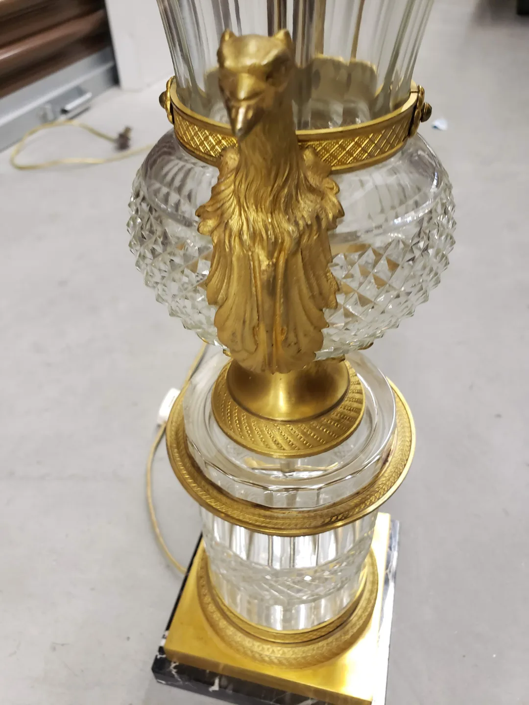 Pair of Crystal and Brass Table Lamps image indicator(9)