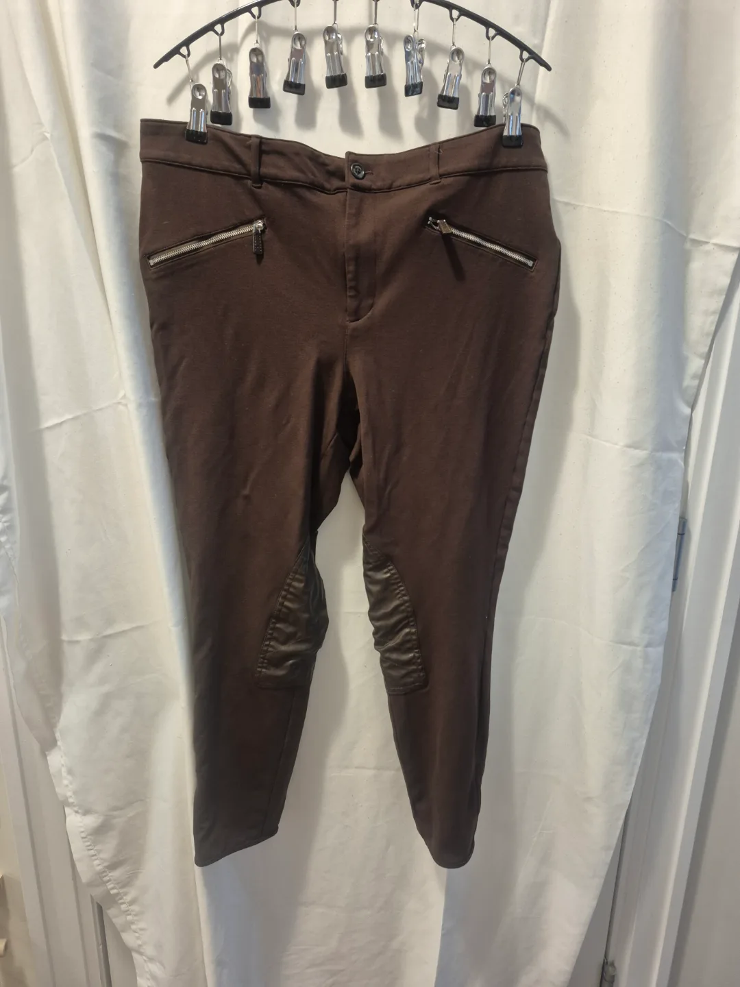 Brown Jodhpur Pants with Zip Detail thumbnail