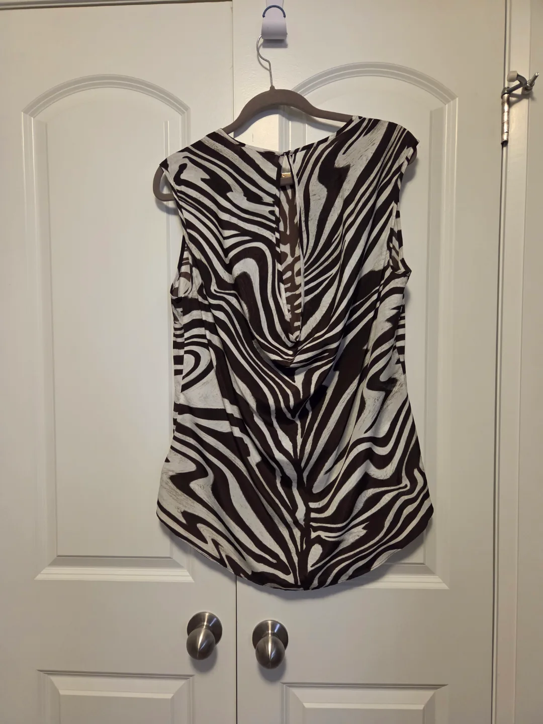 Michael Kors Zebra Print Sleeveless Blouse image indicator(4)