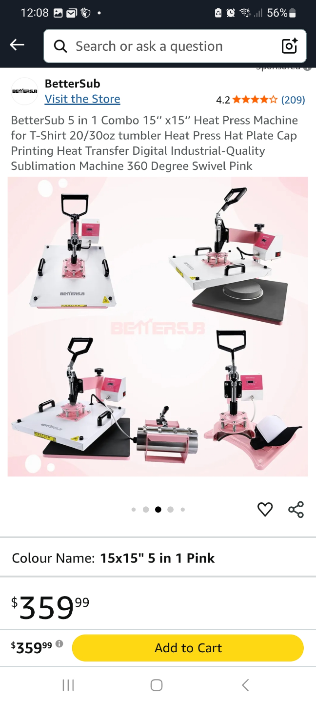 BetterSub 5 in 1 Combo 12"x15" Heat Press Machine - photo 5