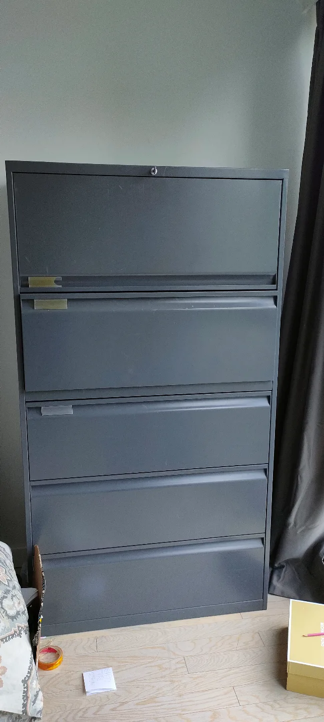 Five-Drawer Metal Filing Cabinet thumbnail