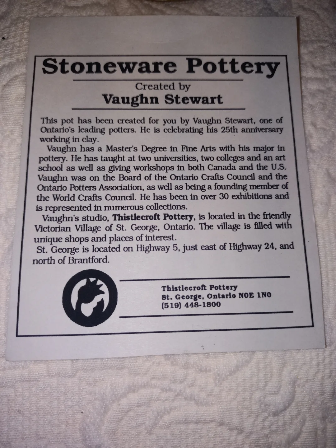 Vaughn Stewart Stonware Pottery - New image indicator(2)
