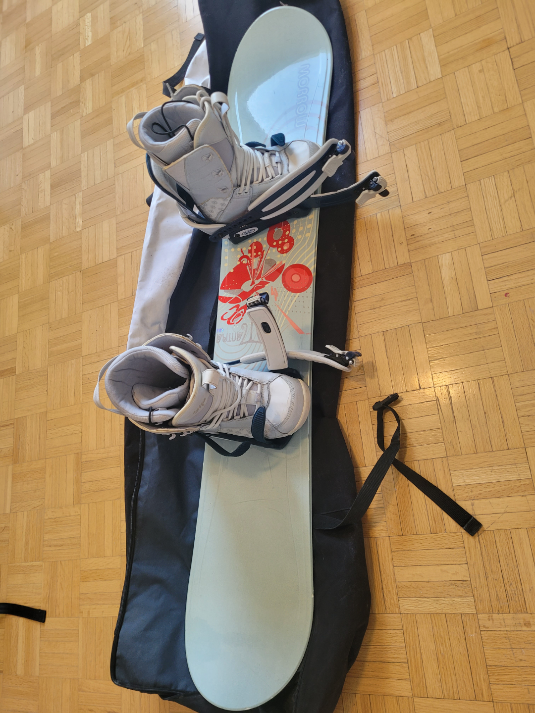 Women's Morrow Snowboard Package with Boots and bag