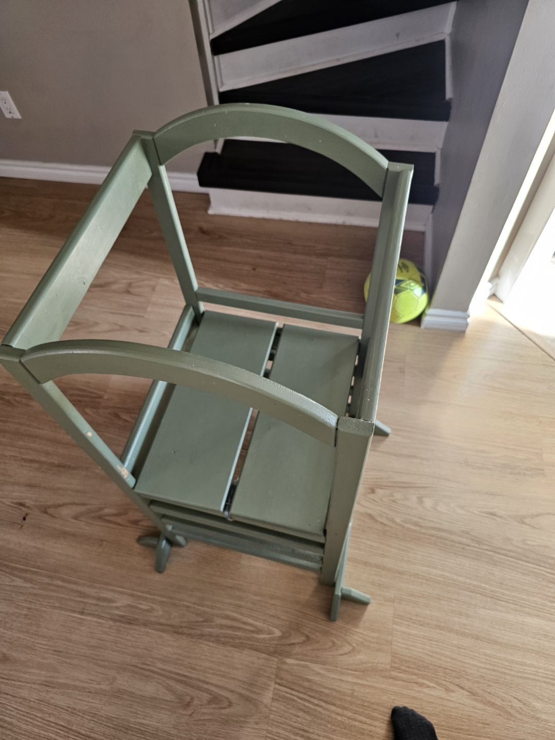 Child's Wooden Learning Tower - Sage Green