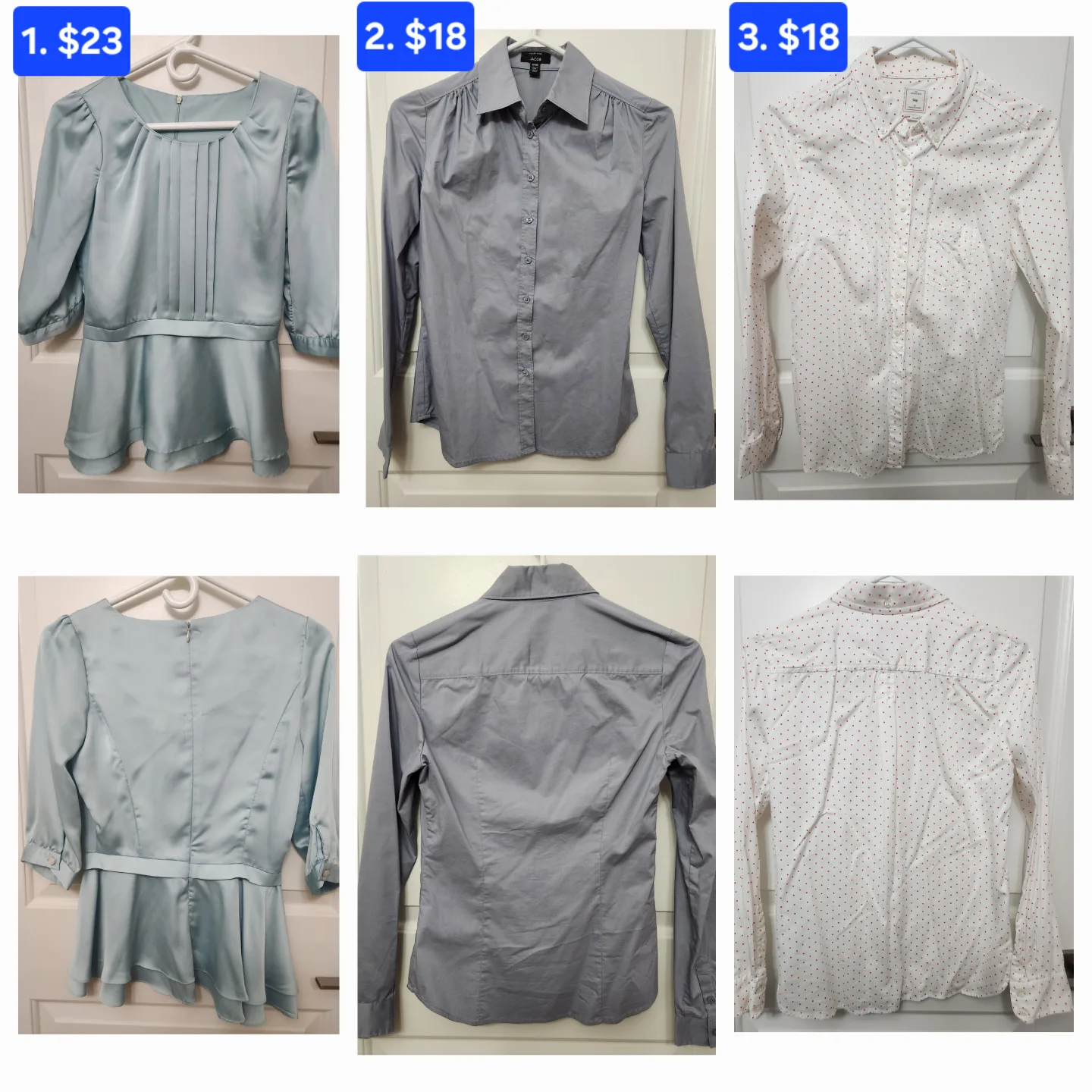 Women's blouses bundle(3 shirts)+free jacket thumbnail