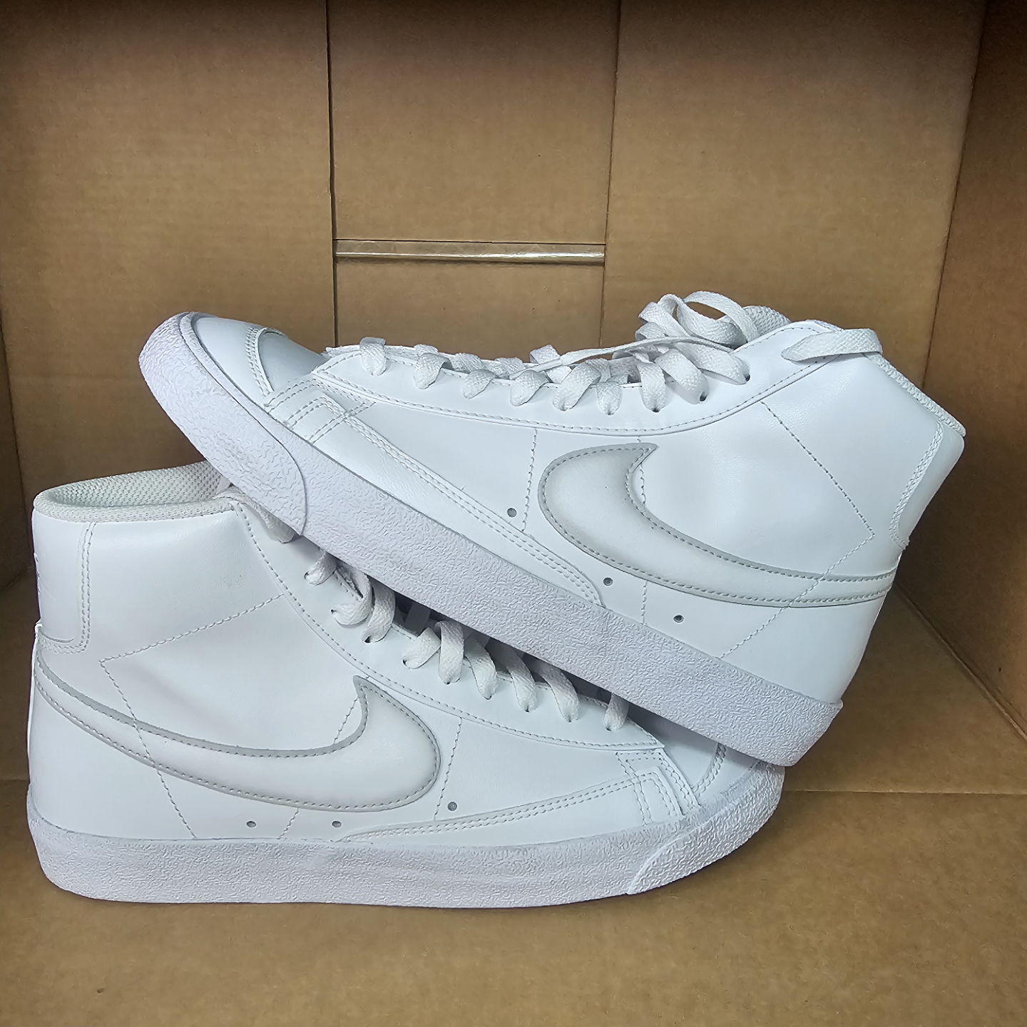 Nike Blazer Mid '77 White Leather High Top Sneakers