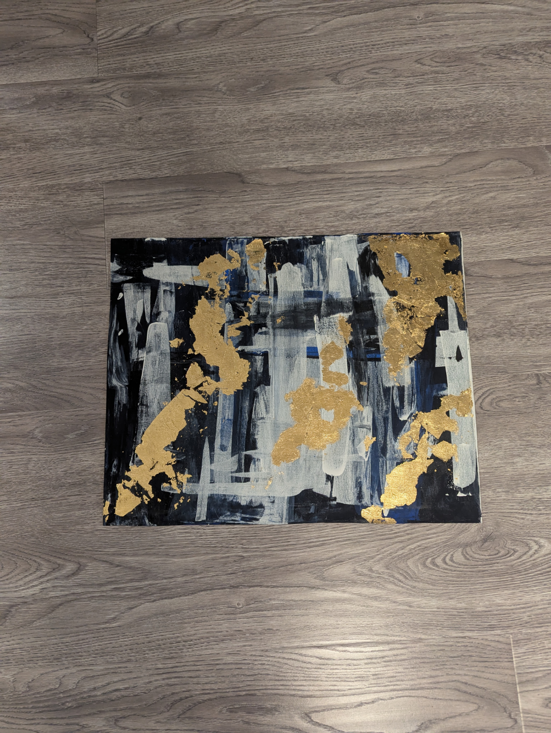 Set of Two Abstract Gold Leaf Paintings - photo 3