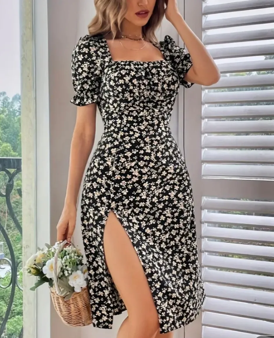 brand new Floral Summer Midi Dress thumbnail