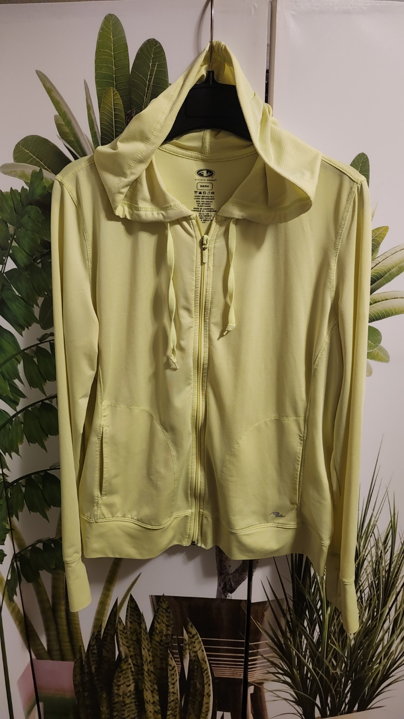 Athletic Works Women's Zip-Up Hoodie - Size M - Lime Green