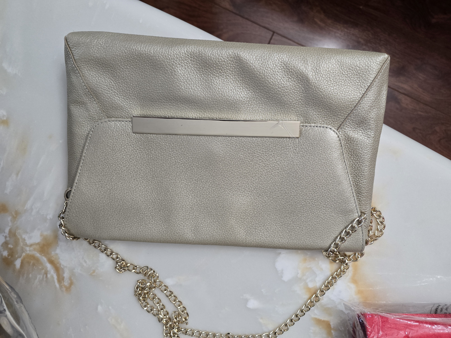 Danier Gold Leather Clutch - photo 2