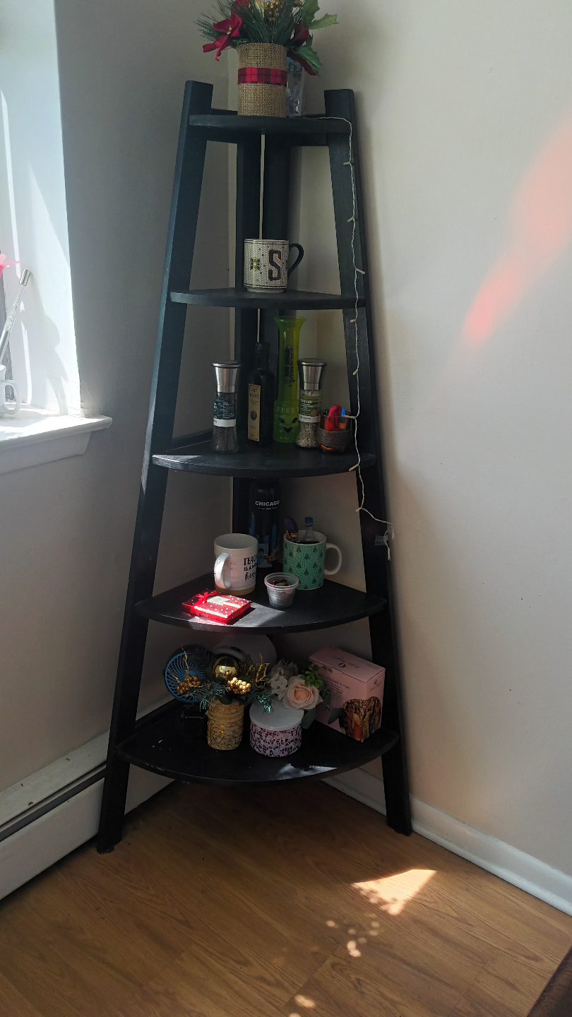 Black Corner Shelf/Ladder Shelf - photo 2