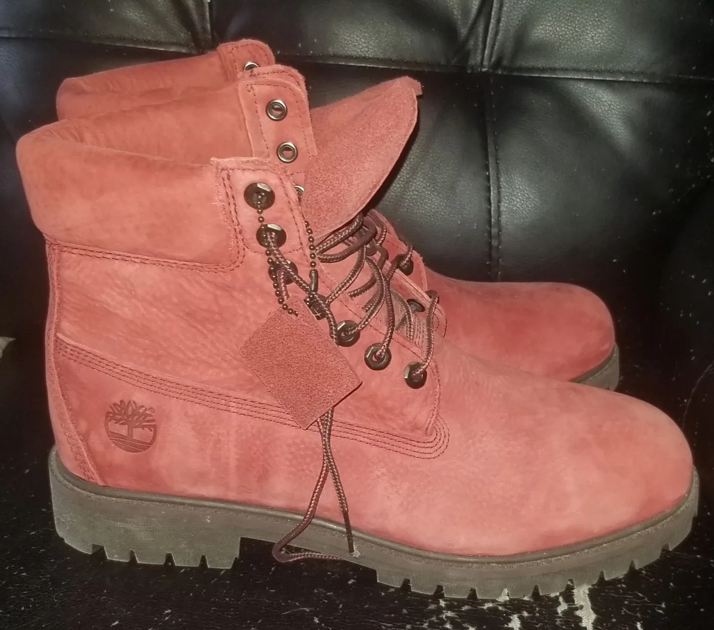 Men Red Timberland Boots image indicator(3)