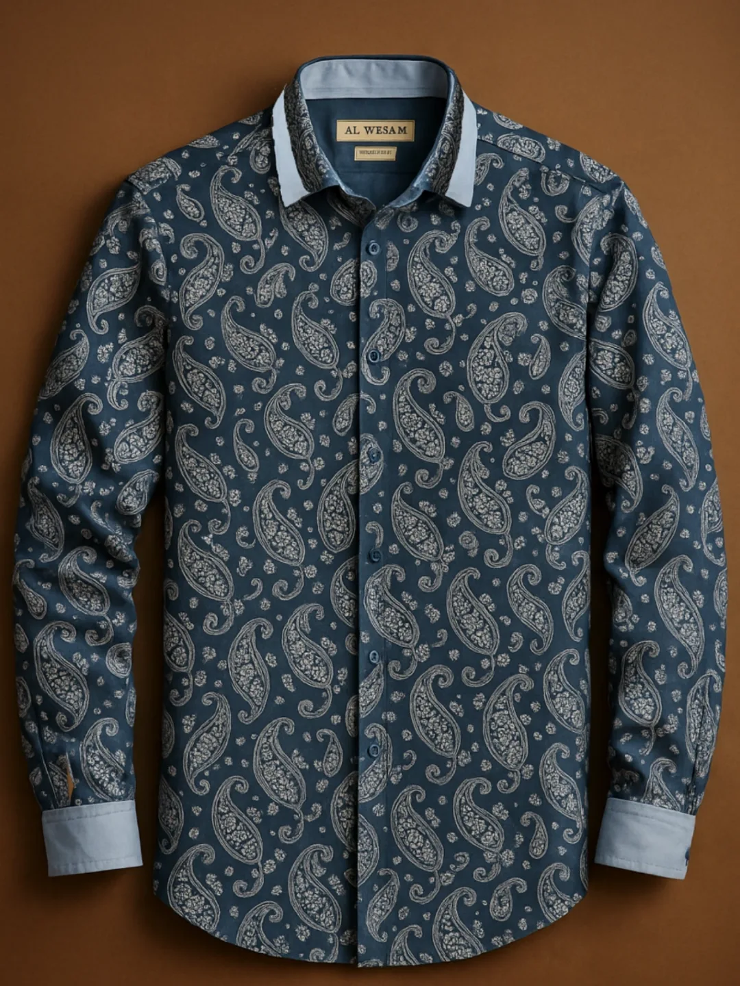 Men's Al Wesam Paisley Print Long Sleeve Shirt image indicator(4)