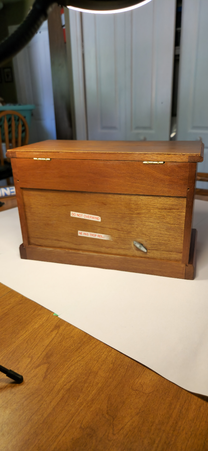 Vintage Wooden Jewellery Box with Mirror and Music Box - photo 3