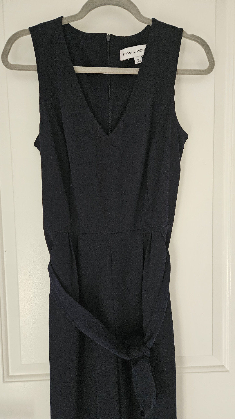 Emma & Michele Navy Blue Jumpsuit Size 6 - photo 4