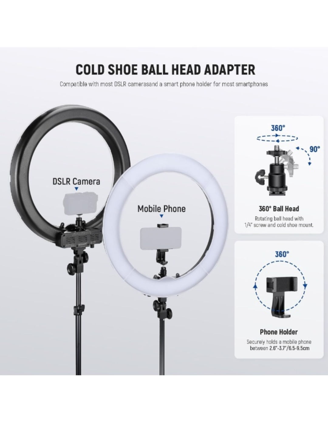 Neewer 18-inch LED Ring Light Kit with Stand - photo 5