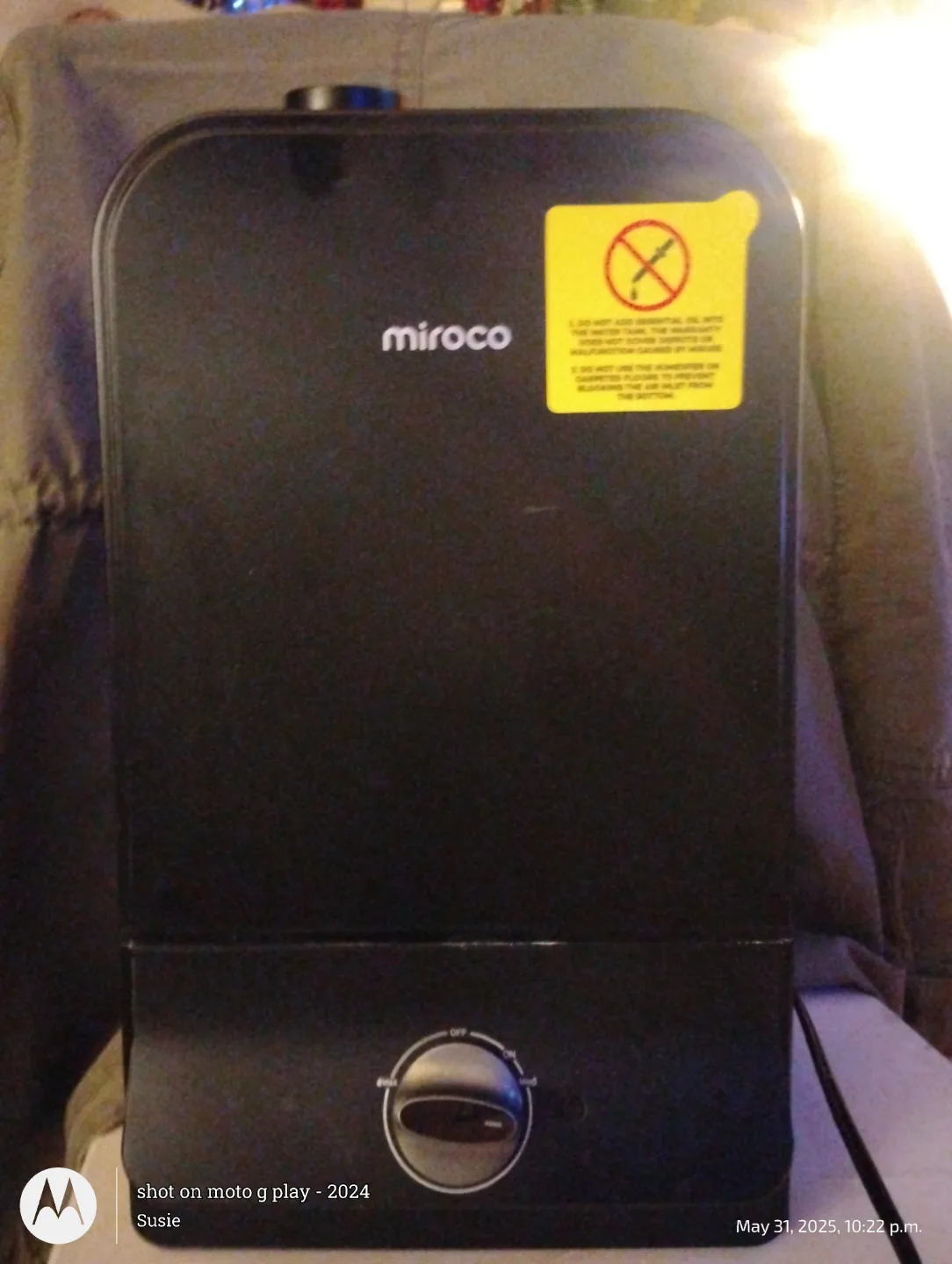 Miroco🥕 Ultrasonic Cool Mist Humidifier thumbnail