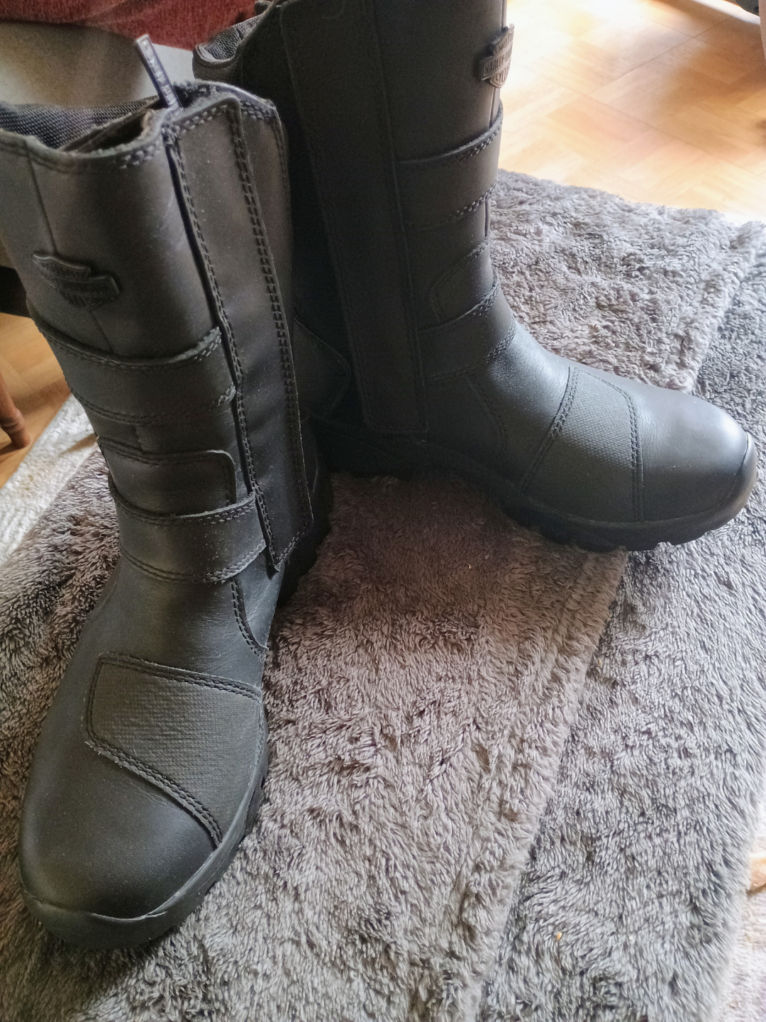 Harley-Davidson Women's Black Leather Motorcycle Boots - Size 7M - photo 5