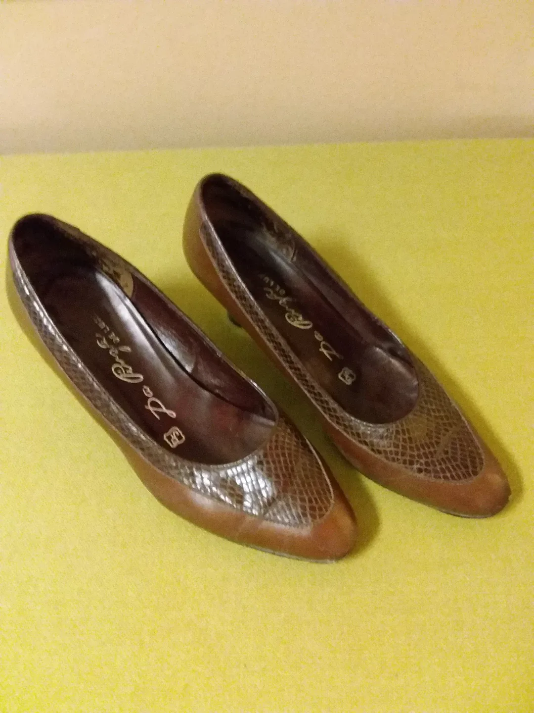 ➡️ De Luxe by La Perle Brown Leather Heels 👠 image indicator(2)