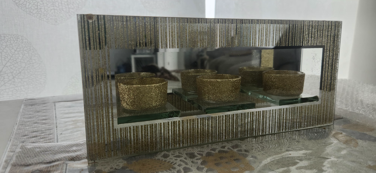 Mirror Tealight Holder (Holiday Stuff Glitter)