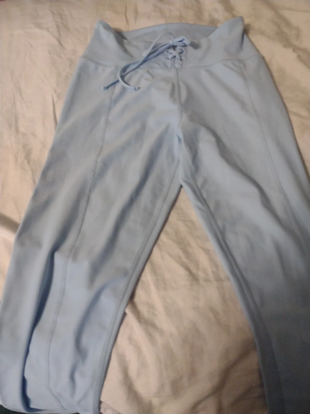 Forever 21 Light Blue Leggings, Size Medium image indicator(3)