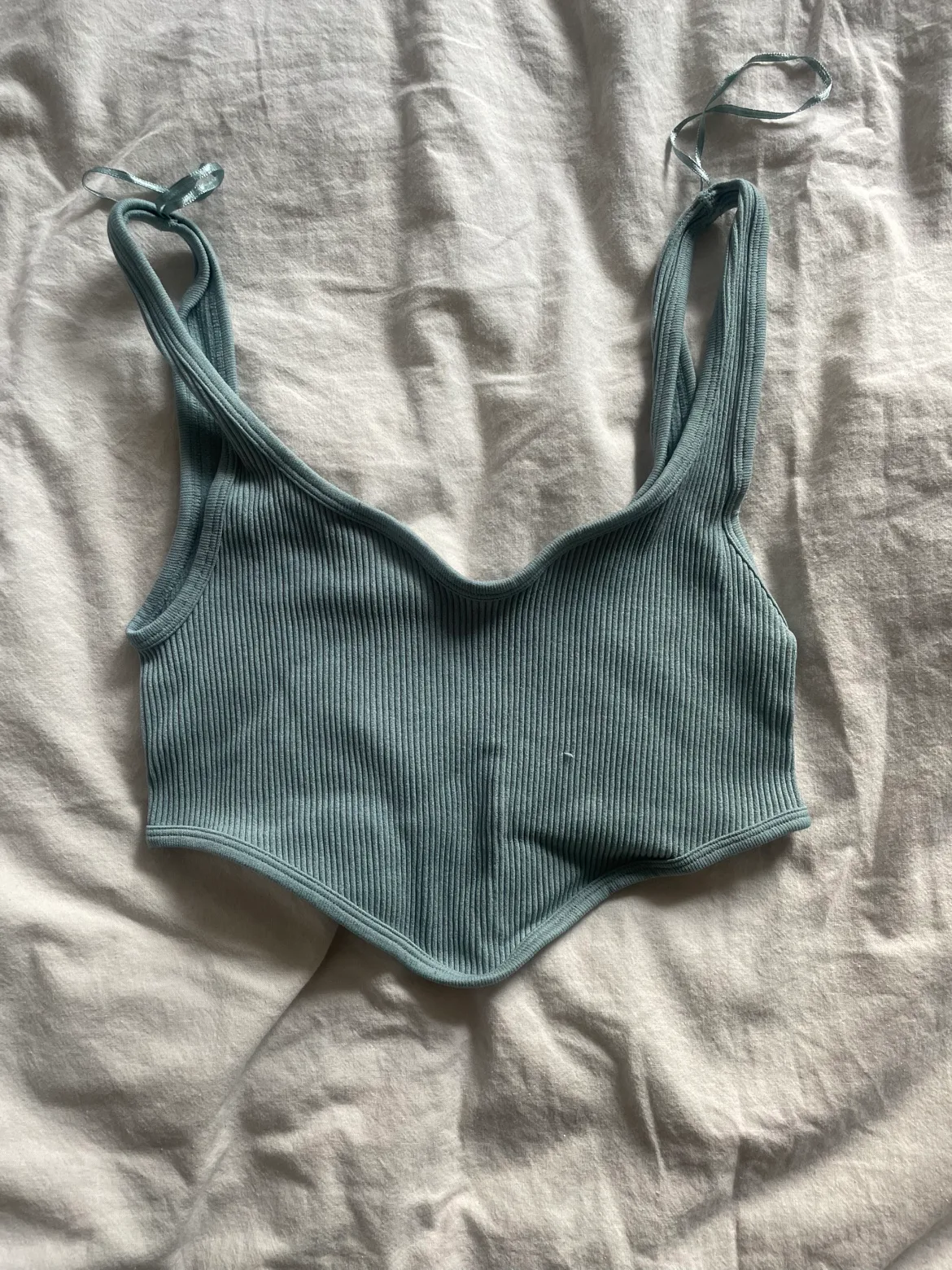 Zara Cropped V-Neck Tank thumbnail