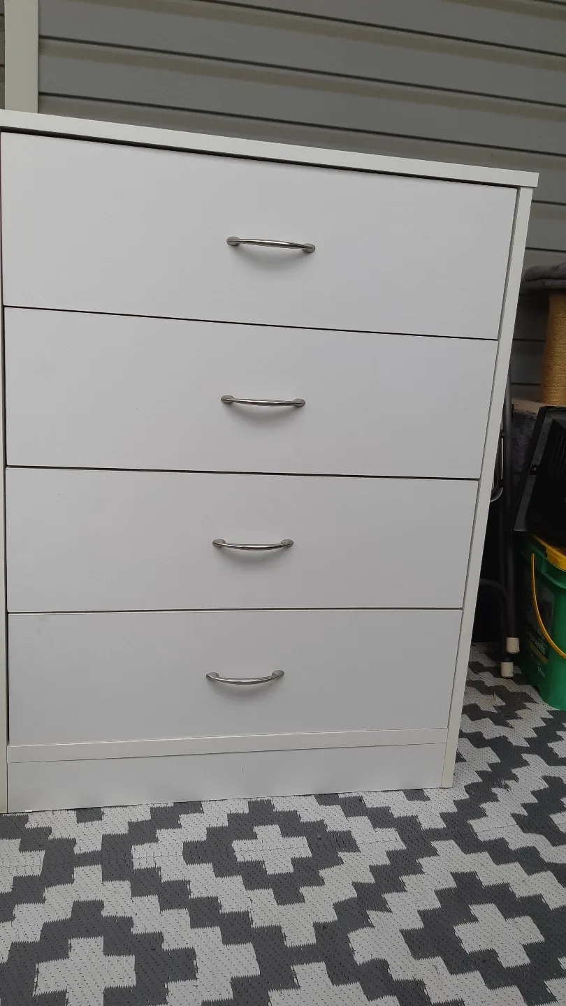 White Four-Drawer Chest thumbnail