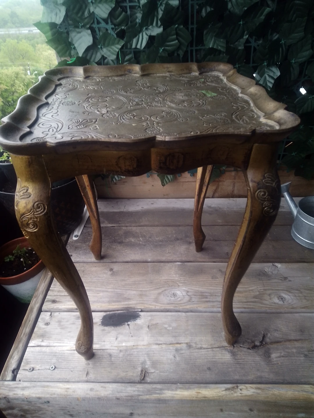 Ornate Vintage Florentine Side Table - photo 2