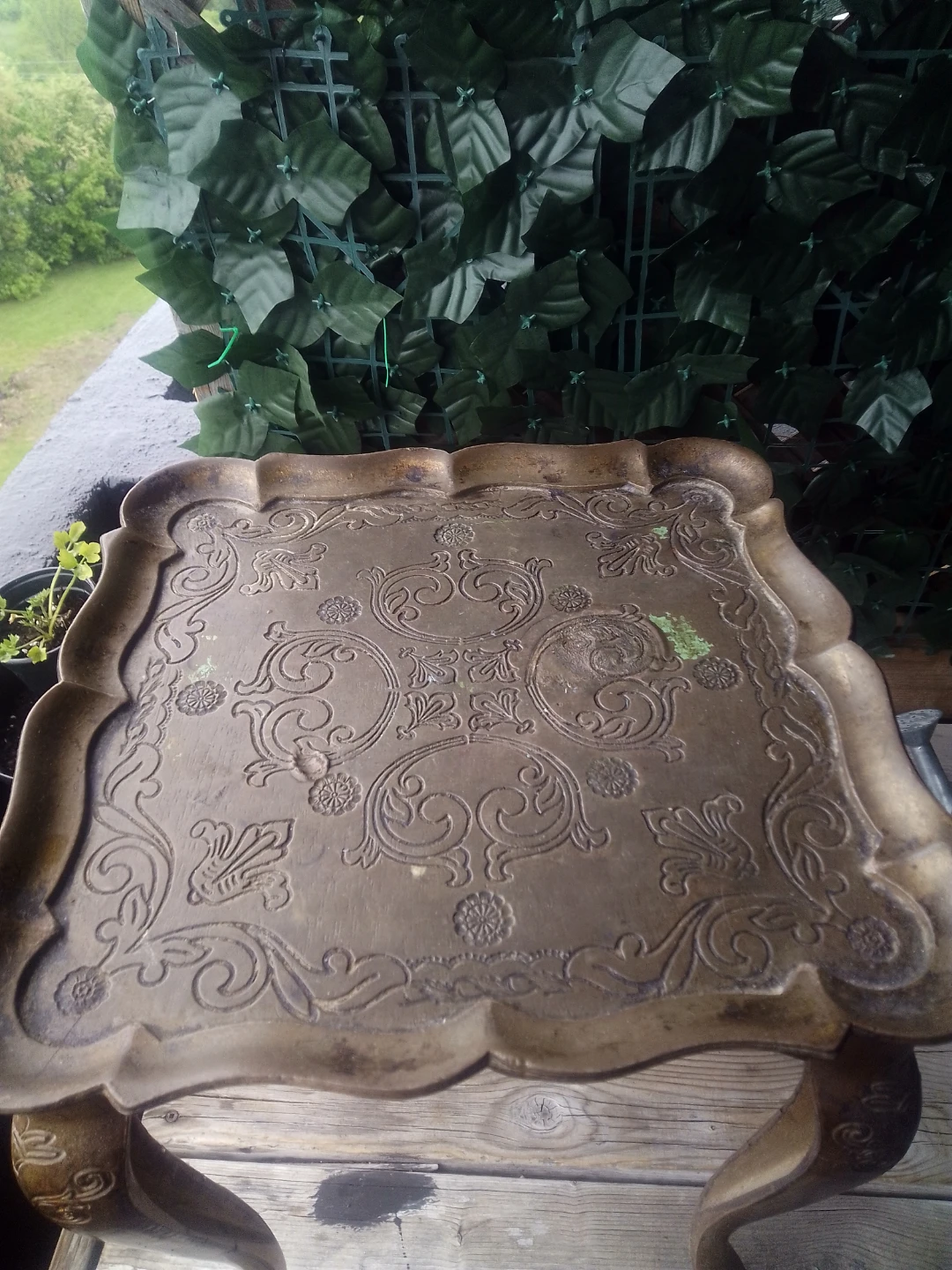 Ornate Vintage Florentine Side Table - photo 3