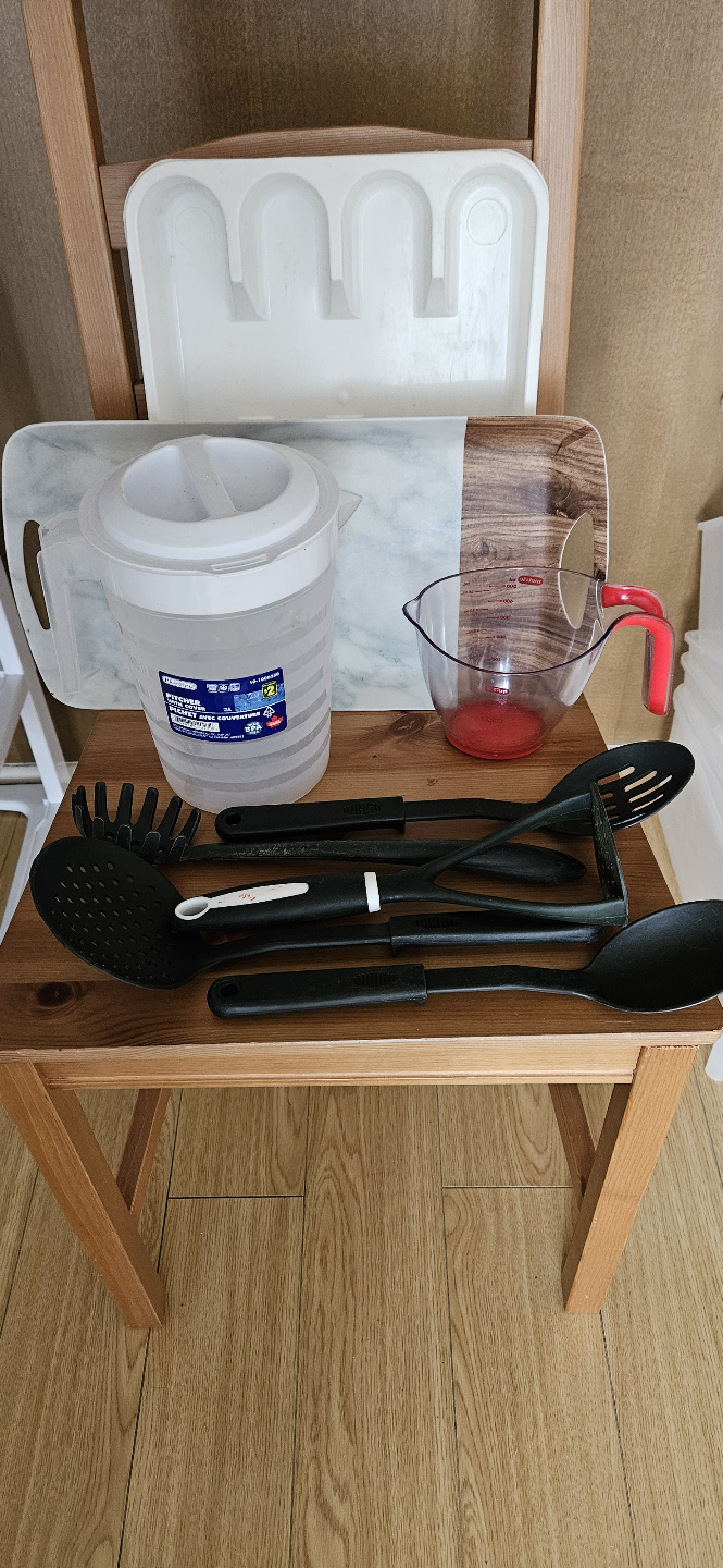 Kitchen Utensil Set, Pitcher, and Measuring Cups