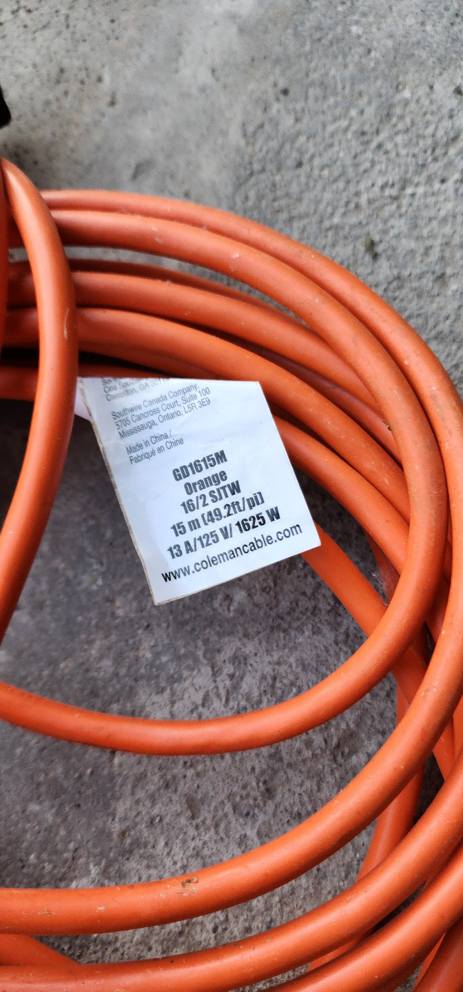 Coleman Cable 16/2 50ft Orange Extension Cord - photo 2
