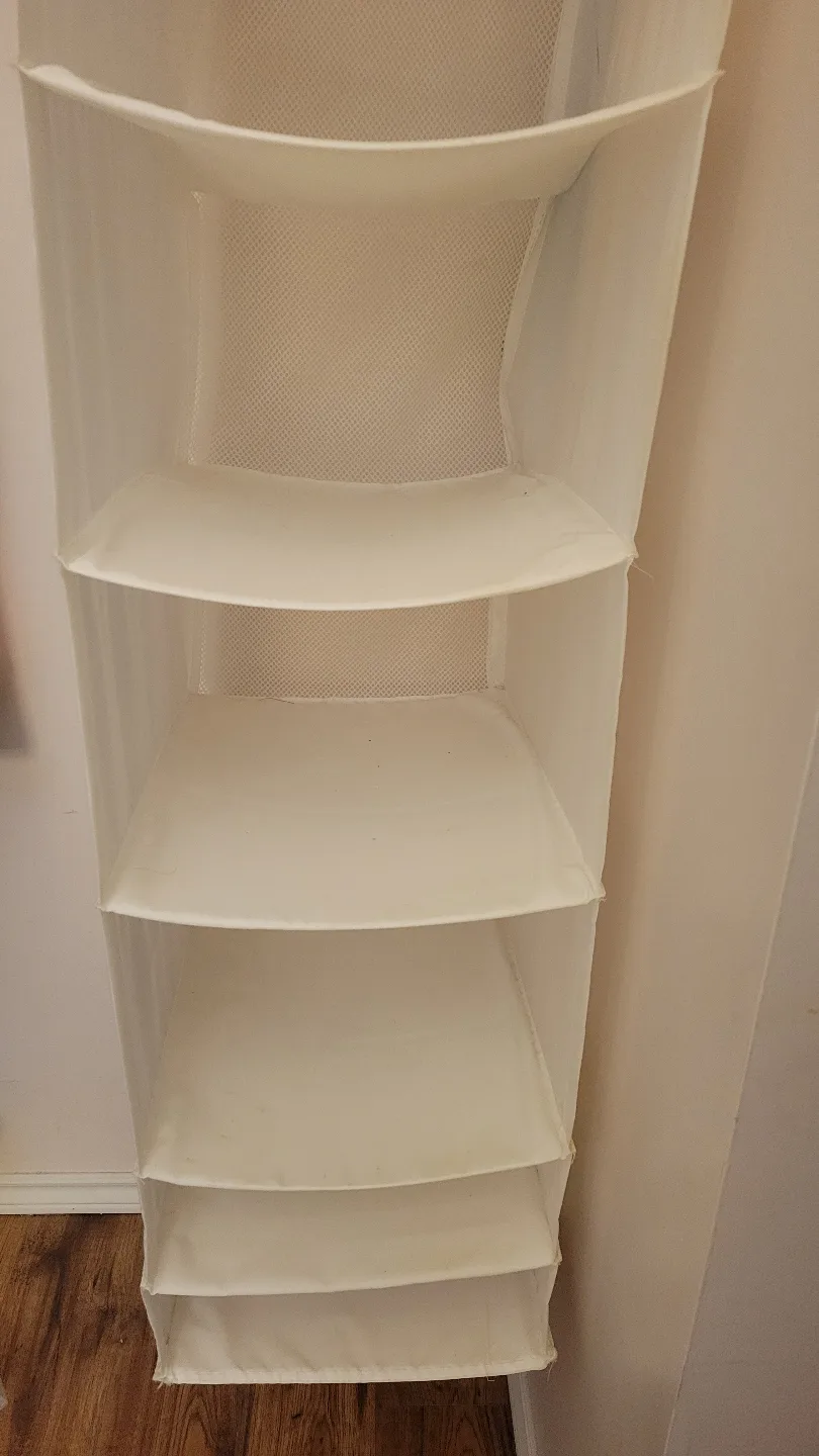 🏒IKEA White Fabric Hanging Shelf Organiser thumbnail