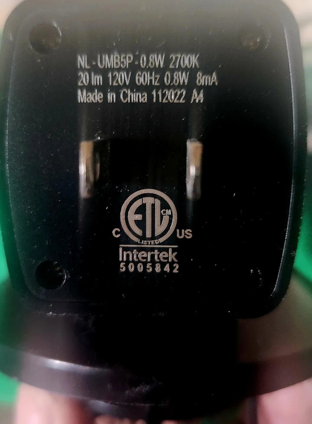 Black Cage Night Light with Plug thumbnail
