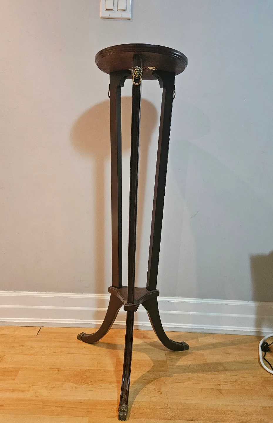 Elegant Dark Wood Plant Stand thumbnail