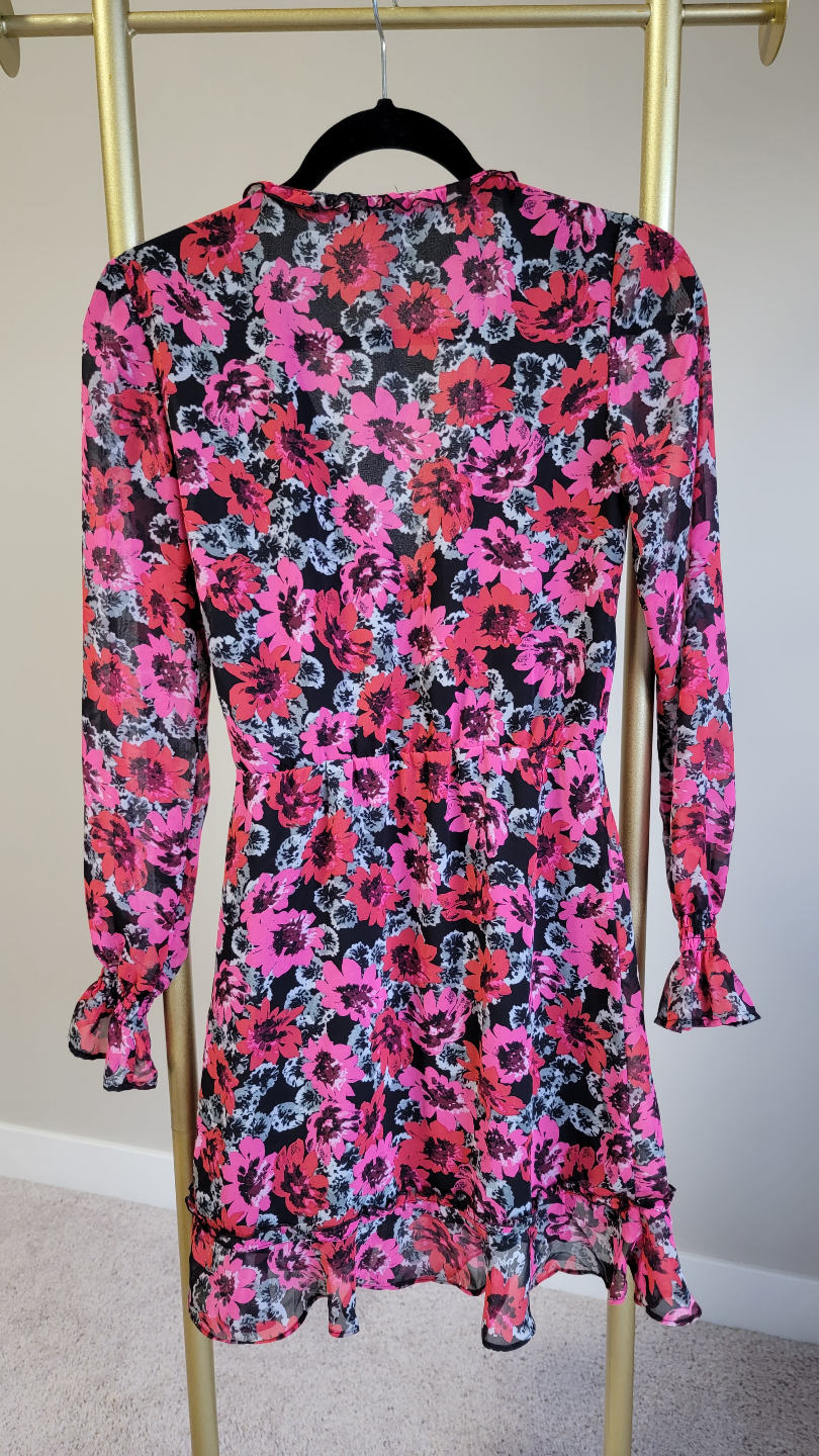 H&M Pink Floral Mini Dress - Size Small - photo 5